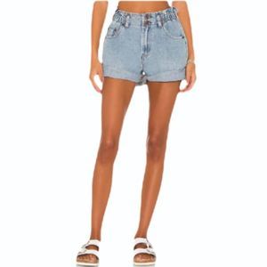 One Teaspoon Light Blue Denim Shorts